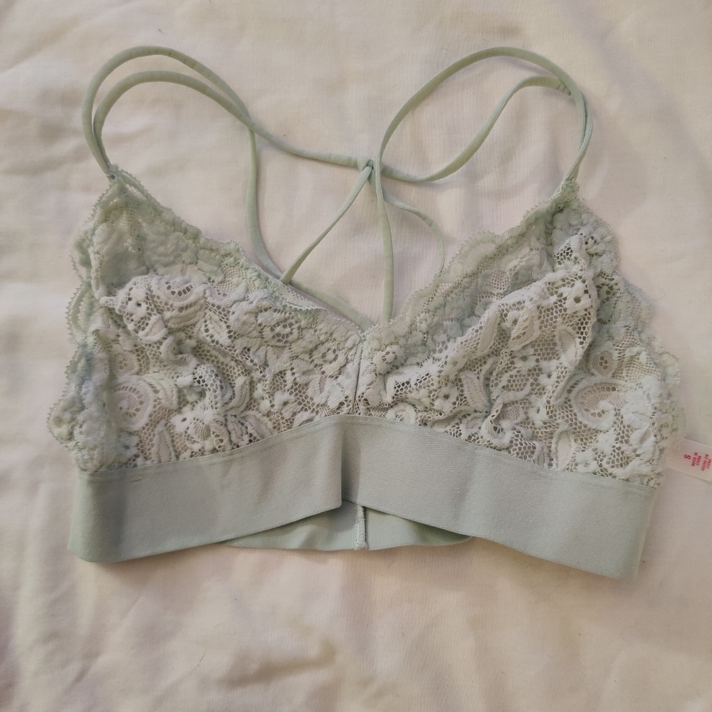 Lacey/spandex Bralette